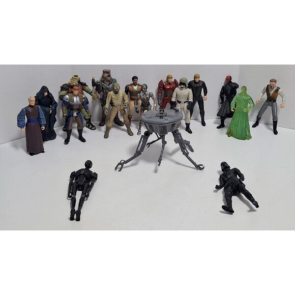 VINTAGE KENNER STAR WARS POWER OF THE FORCE POTF 15 FIGURE LOT W XTRAS - Picture 1 of 8